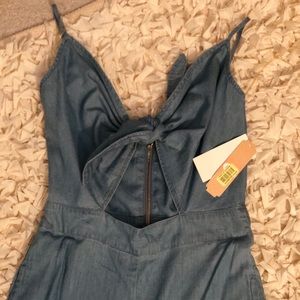 gianni bini denim jumpsuit
